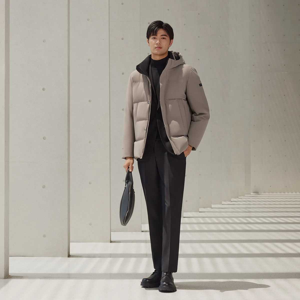 90% down jacket for men Winter Jacket 90% Goose Down Jacket thick warm outerwear Puffer Jacket smart casual outerwear W250806