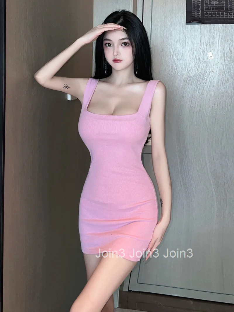 WOMENGAGA New Sexy Playful Low Cut Seduce Tight Dress Elegant Fashion Sexy Korean Women Mini Dress Sweet New Tops VV7W