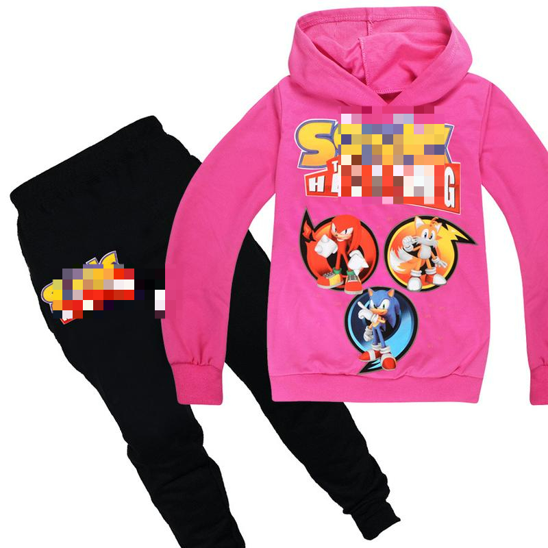 Boys Girl The Hedgehog Clothing Sets Hoodie Pants Children Kids Sweatshirt Trousers Long Sleeve T shirt Tops Tee ClothesW251204