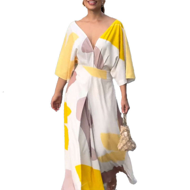 New Women's Elegant Commuting Fashion A-Line Loose Three-Quarter Sleeve Dress 661 B5