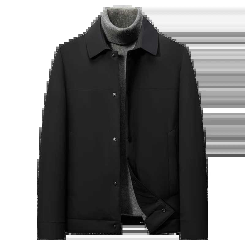 High Quality Warm White Goose Down Jackets 2025 Winter Casual Mens Lightweight Puffer Coats Outerwear Solid Padded Tops Clothing W250806