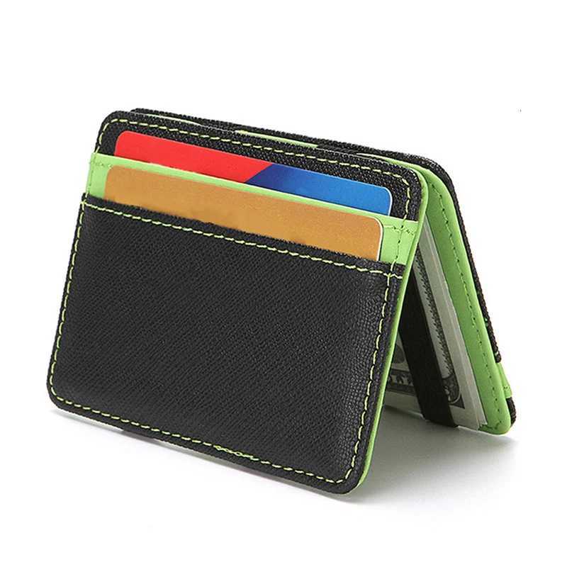 1PC Ultra Thin PU Leather Women Men Magic Wallets Short Business Holder Clutch Bag Case Pouch Mini Small Coin Purses XJ250806