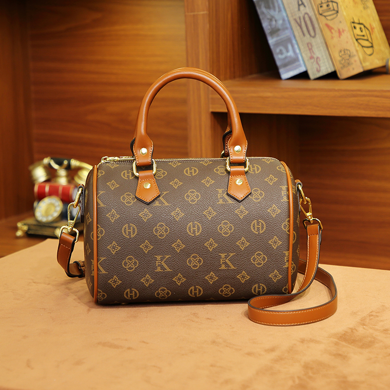 MKF designer bag free shipping High quality casual Boston bag simple versatile classic printing vintage handbag for woman
