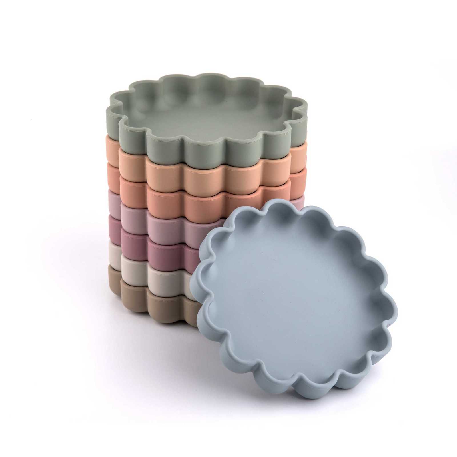 Flower Design Baby Dinning Plate Silicone Suction Plate Silicone Feeding Dish For Baby X250806