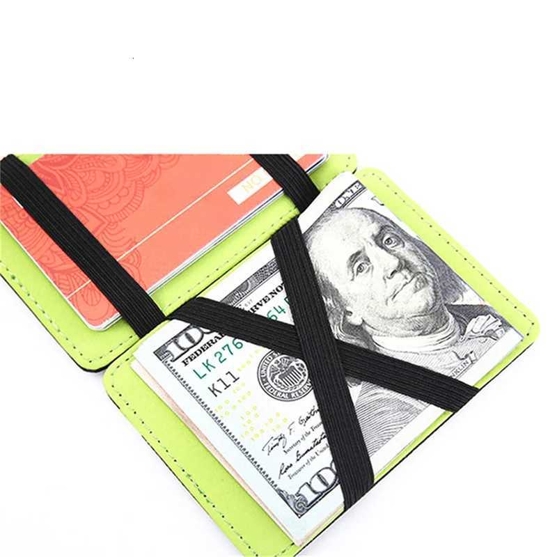 1PC Ultra Thin PU Leather Women Men Magic Wallets Short Business Holder Clutch Bag Case Pouch Mini Small Coin Purses XJ250806