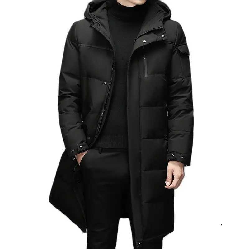 New Winter White Duck Down Jackets Men Hooded Long Winter Coat Men Thick Warm Fashion Down Coat Mens Brand Parka Plus Size 5XL W250806