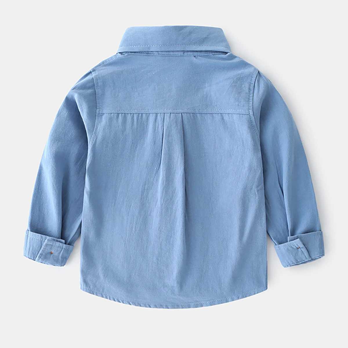 Baby Boys Long Sleeve Shirt Solid Color Boys Bottom Shirt X250806