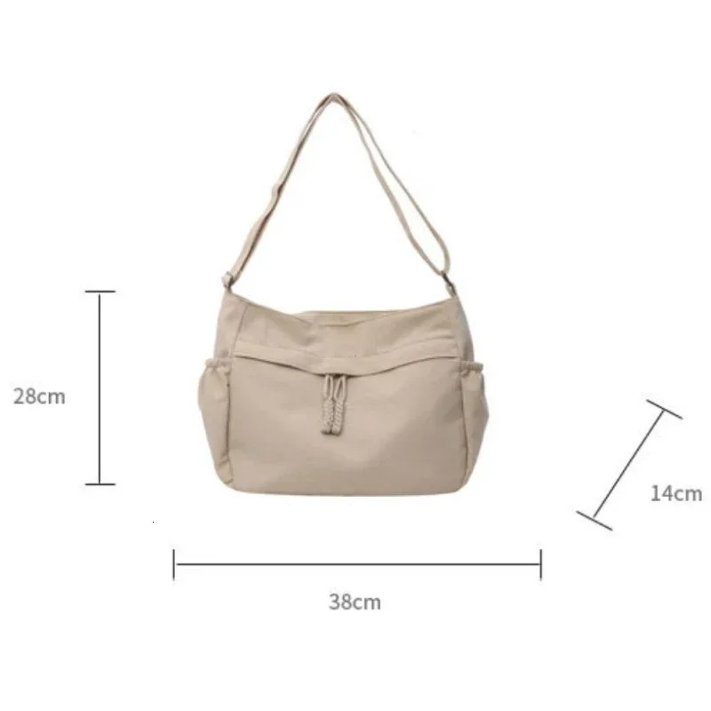 Casual Nylon Hobos Crossbody Bags Solid Zipper Womens Bags 2025 Fashion High Capacity Solid Color Single Shoulder Bag 250804