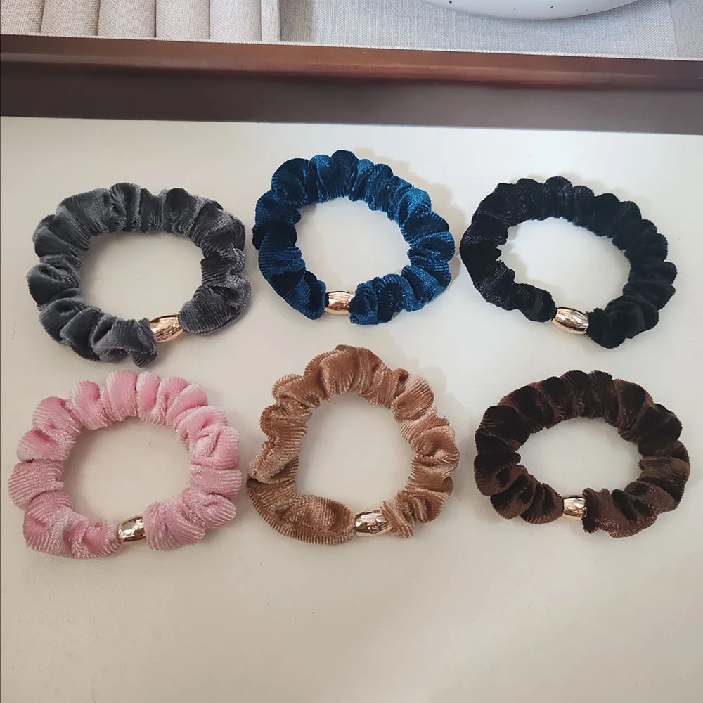 2PC European and American Good Velvet High Elasticity Hair Ties for Women Girls Ponytail Holder Hair Rings Rope Accessories 250730