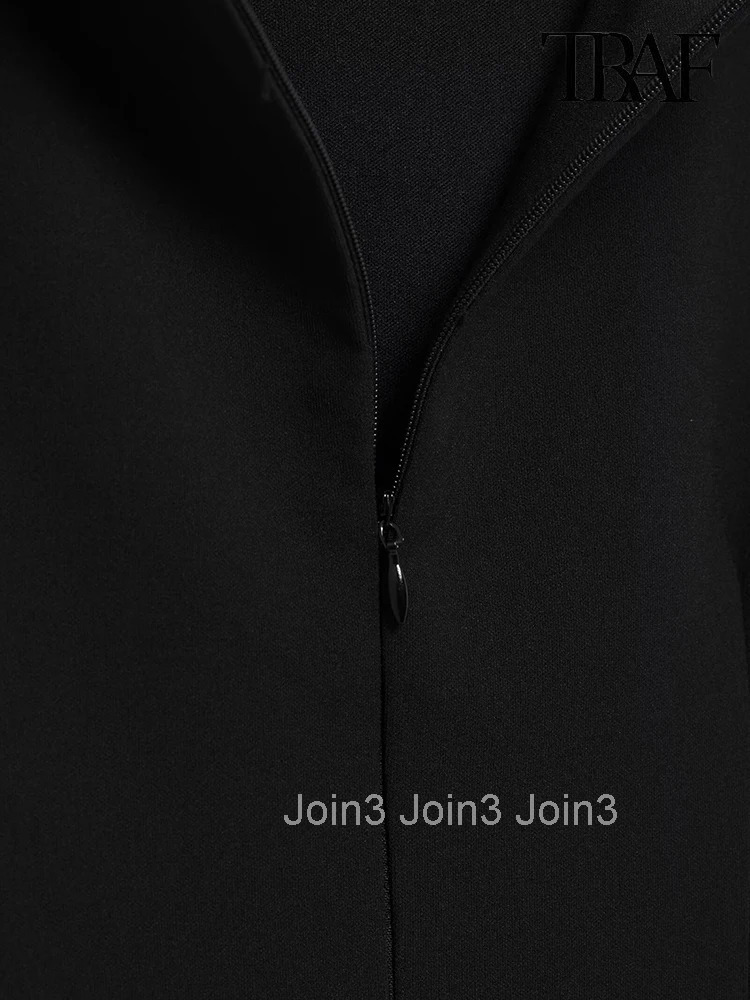 TRAF Womens Fashion Elegant French Splicing Feather Mini Dress Womens Sleeveless Round Neck Party Dresses Evening Gowns