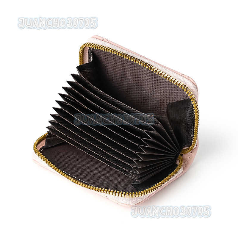 Light Luxury Small Style Womens Accordion Card Holder Multi-card Slot Large Capacity Casual Coin Purse Card Case H250806
