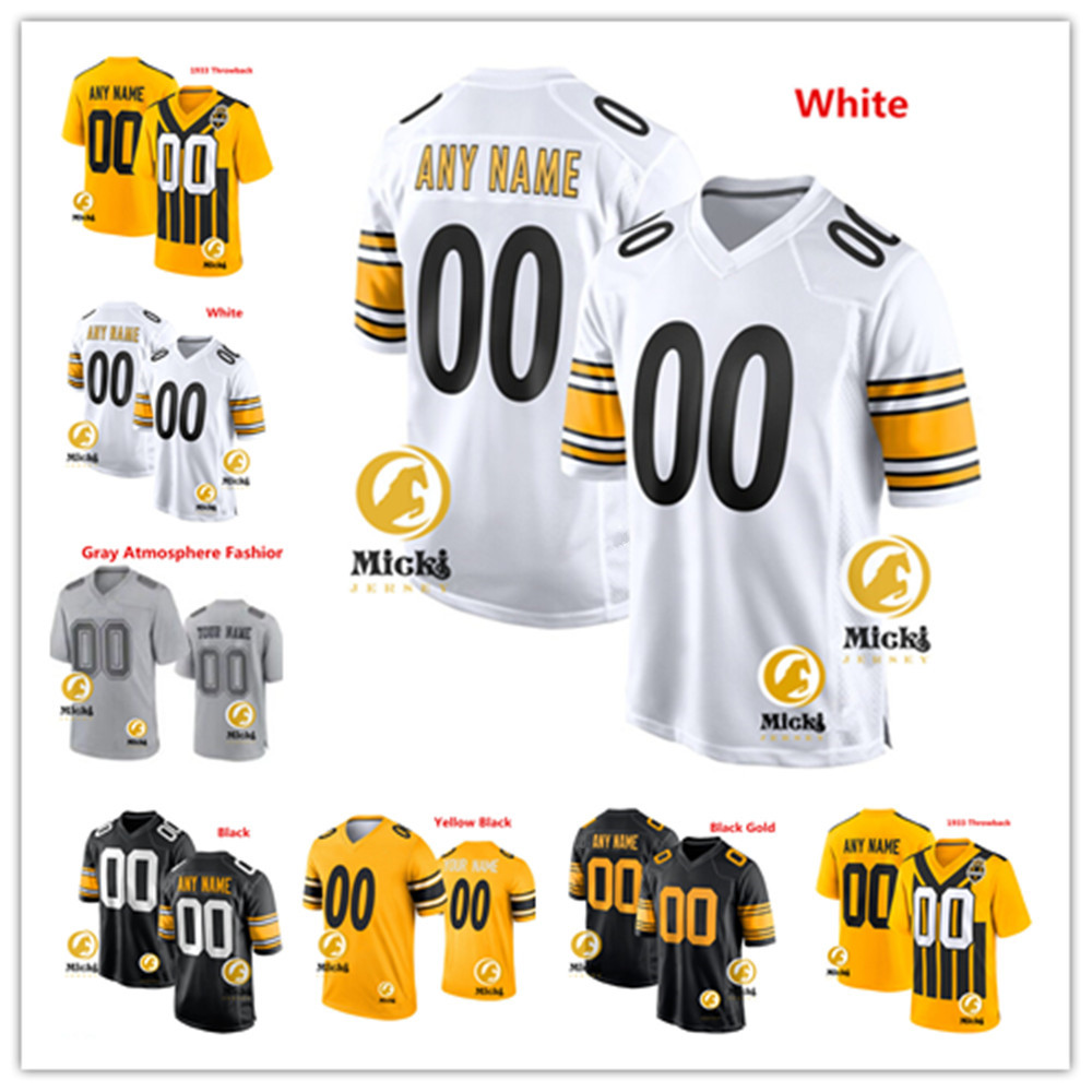 Troy Fautanu Zach Frazier Jack Lambert Lynn Swann Football Jersey Kordell Stewart Ben Roethlisberger John Stallworth Connor Heyward Jerseys