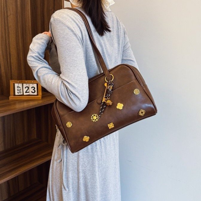Autumn Winter Niche Underarm Bag for Women 2025 Simple Briefcase Fashion Large Capacity Shoulder Bag 250806