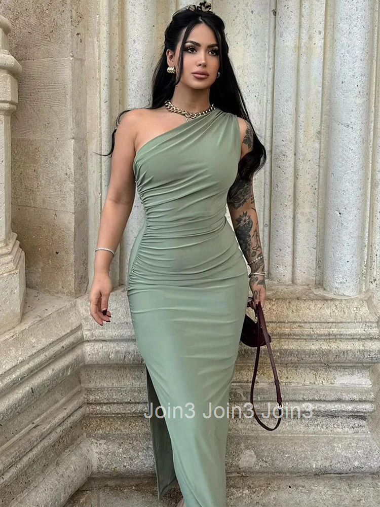 Summer Maxi Dress Women Sexy Split Fashion Sleeveless Backless Slim Dress Female Casual Streetwear Club Elegant Party Dresses