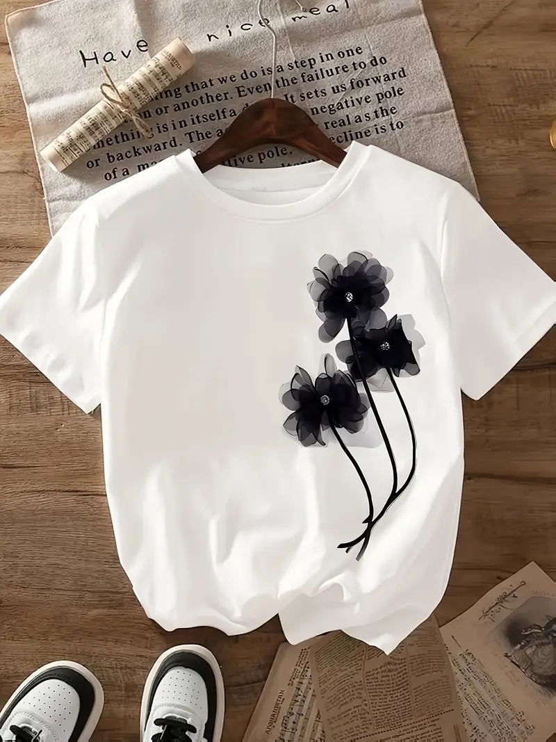 Retro Bohemian Artistic Women's Designer Tees 180g Cotton designer clothes women Plus Size Customizable Retro Prints US Warehouse 3Day Delivery 6
