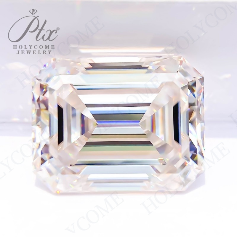 Lab Grown Moissanite Gemstone Emerald Cut Loose Diamond Stone VVS1 D White Beads Jewelry Making Engagement Wedding Charms DIY Materials