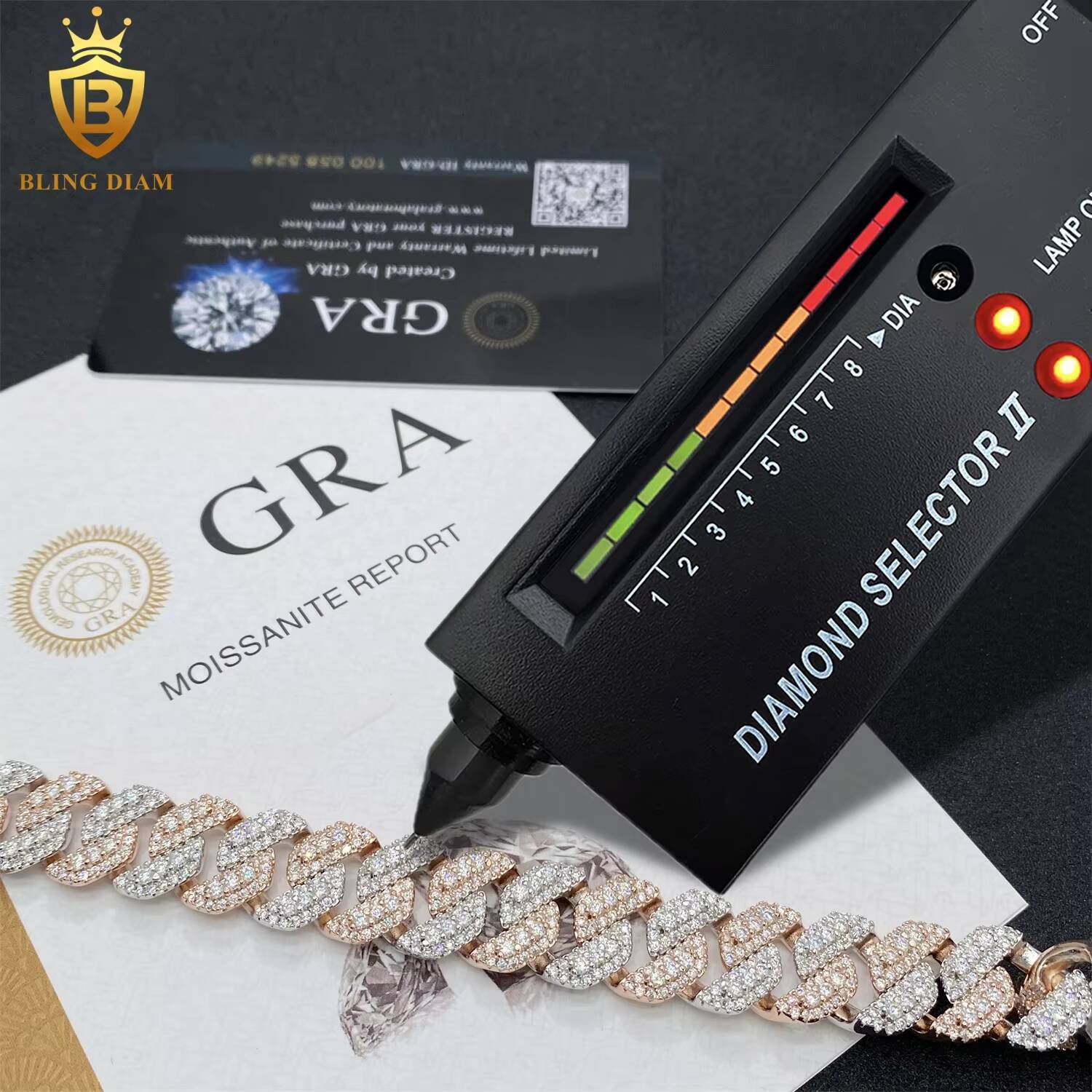 Custom 13mm Moissanite Cuban Chain Necklace Bracelet for Women VVS Diamond 925 Silver Hip Hop Ice Out Chain