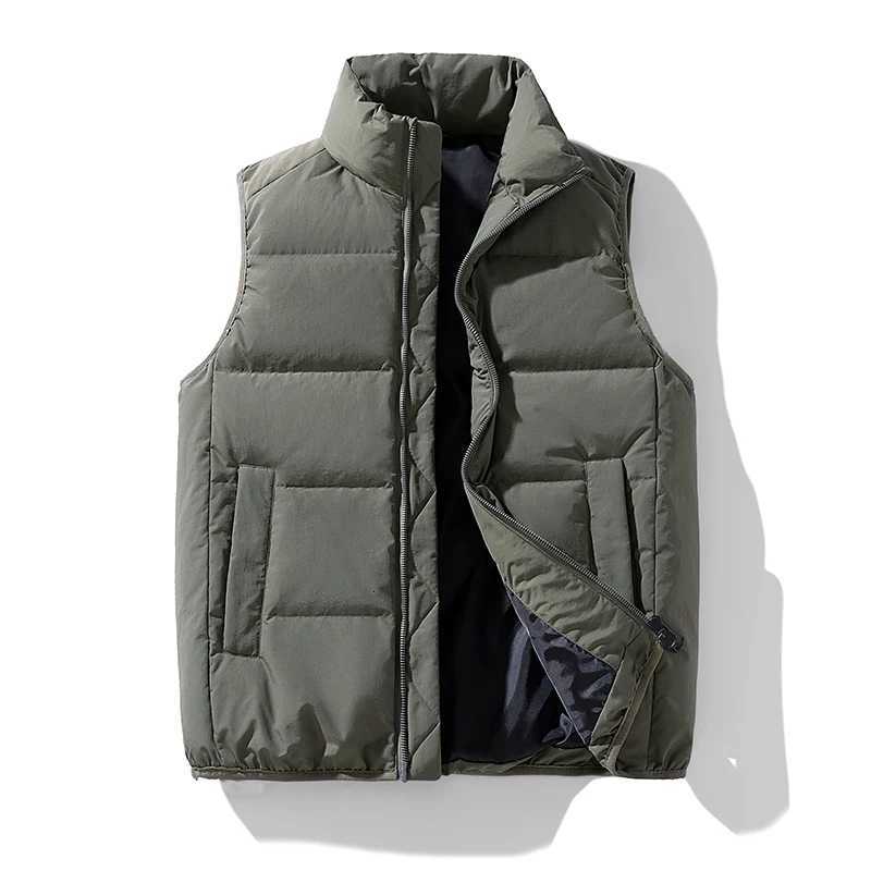 High Quality Duck Down Jacket Men Casual Fashion Vest Winter Warm Padded Waistcoat Lightweight Thick Sleeveless Coat Male Clothing W250806
