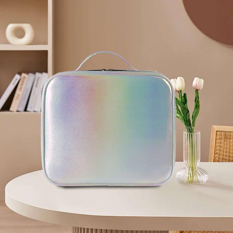 New Ins Style Fresh PU Waterproof Travel Toiletry Multifunctional Storage Nail Art Eyelash Makeup Bag
