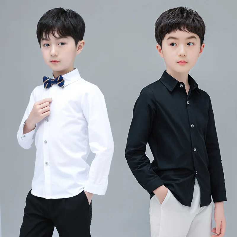 T Shirt for Boys School Kids White Performance Blouse Clothing Kids Teenage Boys Girls Turn Down Collar Birthday Formal Prom Shirt X250806