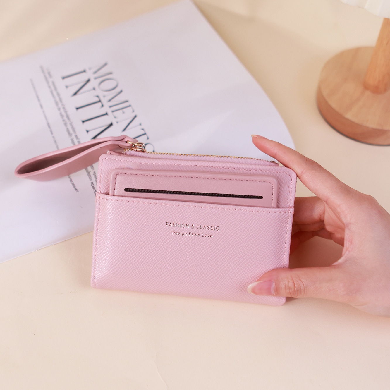New Women's Short Fashionable High-end Ins Style Card Holder Integrated Multi-card Slots Large Capacity Wallet for Women