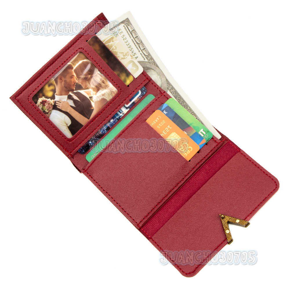 New Womens Short Card Bag Small Wallet Three Fold Wallet Womens Multi Card Pocket Mini Card Cover H250806