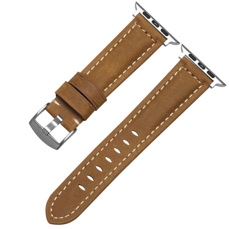 Sleek Waterproof Leather Watch Band with Adjustable Size Fit Durable genuine leather - PN1111