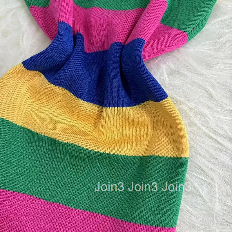 New Summer Raibow Womens Knitted Strapless Dresses Knitwear Sheath Elegant Bodycon Wrap Red Sexy Dress Female