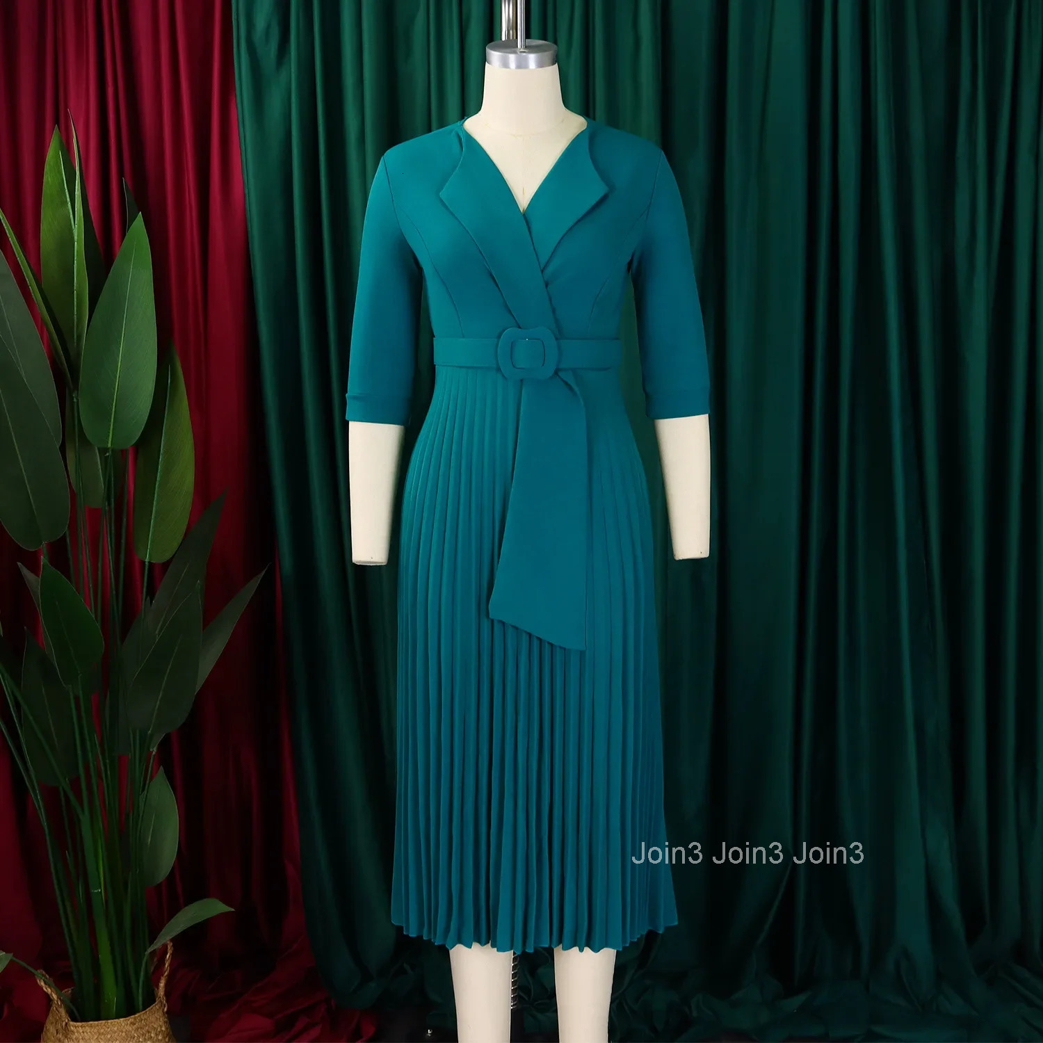 Pleated Dress Women Sexy Dresses White Round Neck Slim Sheath Work High Waist Hip Wrap Elegant Bodycon Mid Length Vestidos