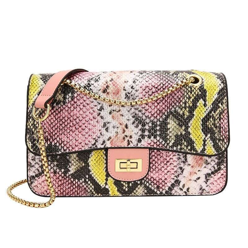 Bags crocodile patterned chain small square 2024 new high-quality single shoulder women's bag