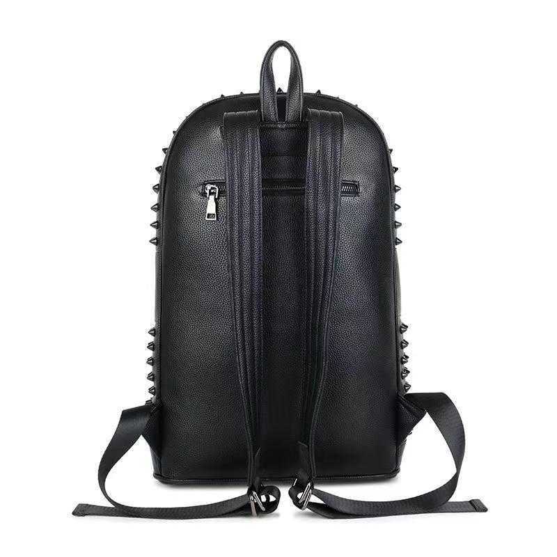 Internet Celebrity Large Capacity Backpack Punk Style Rivet Double Shoulder Bag 250815