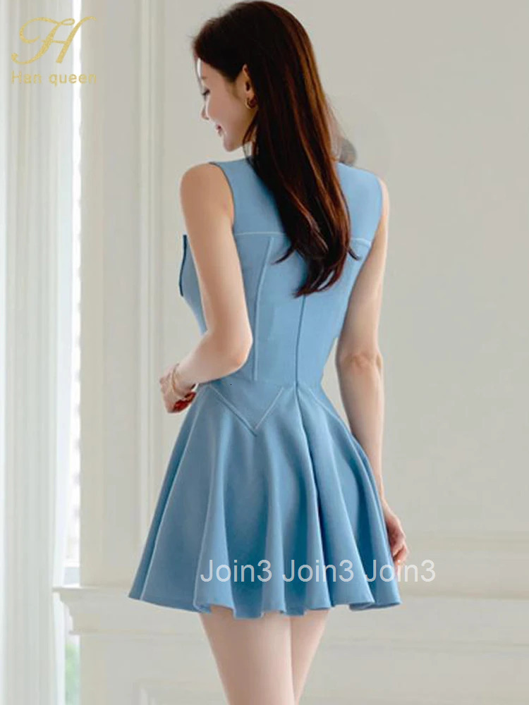 Summer Clothing Elegant Party Dresses Sleeveless Fashion Simple A-Line Vestidos Casual Office Short Dress