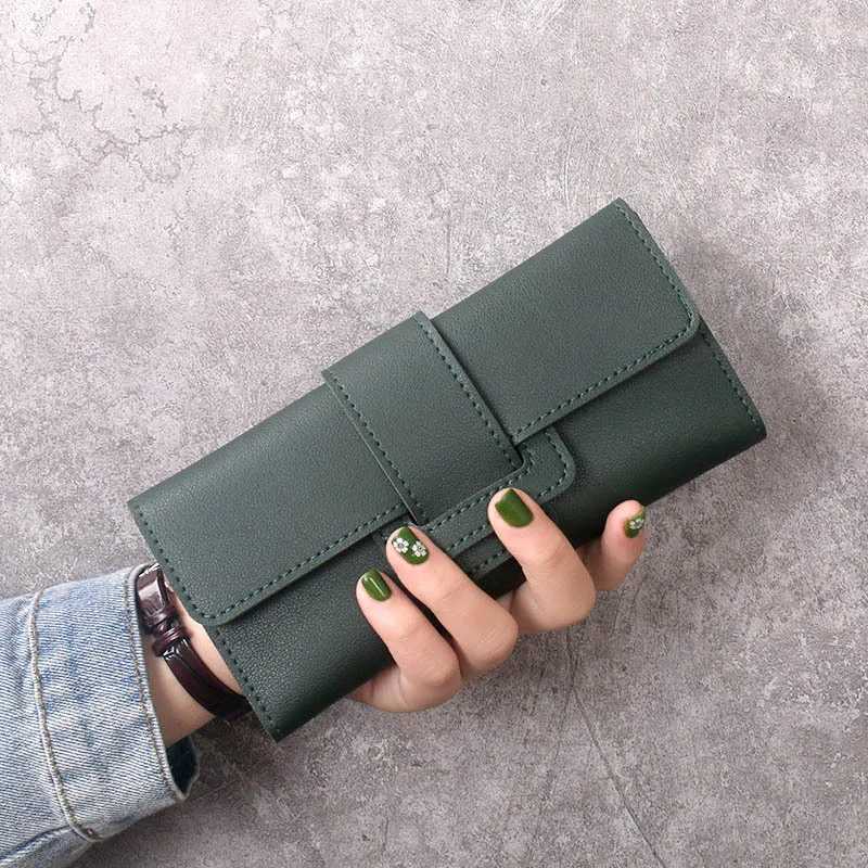 2024 new ladies long purse clutch multi-functional PU purse Korean version of simple fashion walletXJ250806