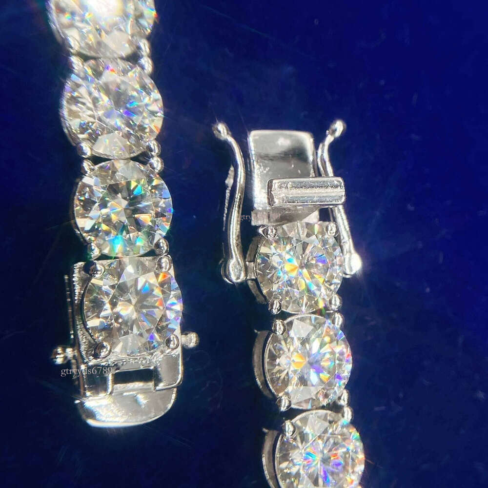 Designer necklaces that have passed the testHip Hop Jewelry Sterling Sier Pass Tester vvs Dia VVS Moissanite Tennis Chain for men