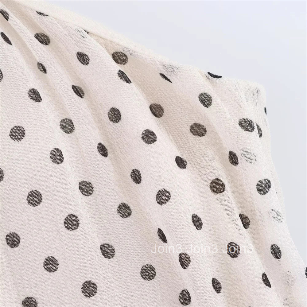 PB ZA Sleeveless Halter Neck Polka Dot Dress for Women Asymmetrical Hem Stylish and Elegant for Summer and Parties