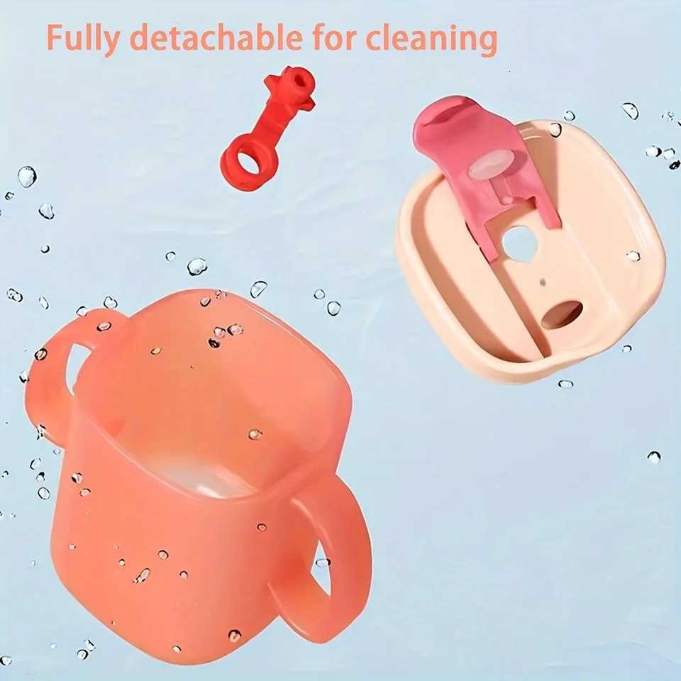 3-in-1 Straw Cup Kids Learning Cup with Lid Open Design Sippy Cup Water Bottle Learning Drinking Cup with Straw Cover and X250806