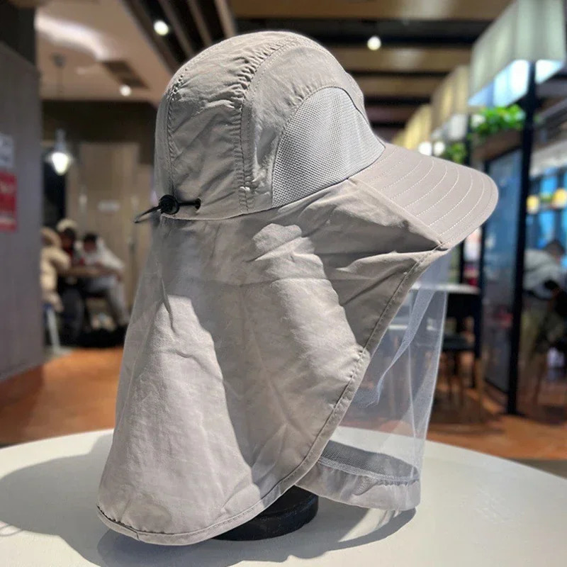 Foldable Mosquito Hat with Hidden Net Mesh Unisex Fashion Repellent Insect Bee Protection Bucket Hat Sunscreen Fishing Cap 250805