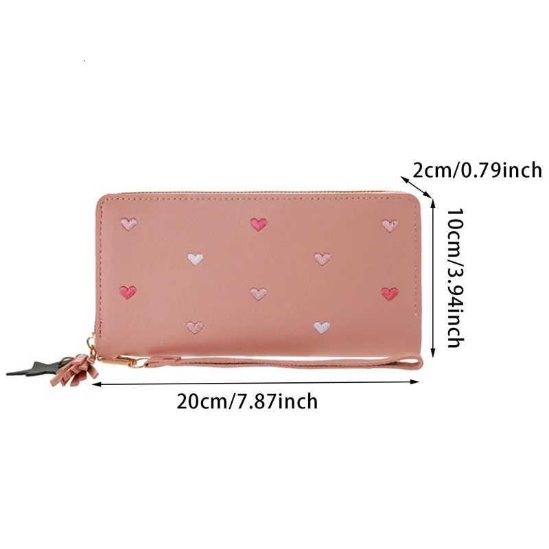 Women Wallets Purses Luxury Love Heart Wallets for Ladies Girl Money Pocket Card Holder Female Wallets Phone Clutch Bag XJ250806