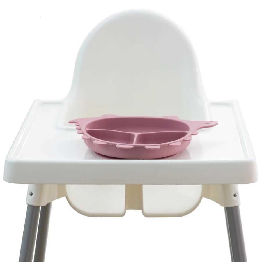 Baby Silicone Dining Plate Kids Feeding Sucker Bowl Solid Food Cartoon Dinosaur Childrens Dishes Toddler Training Tableware X250806