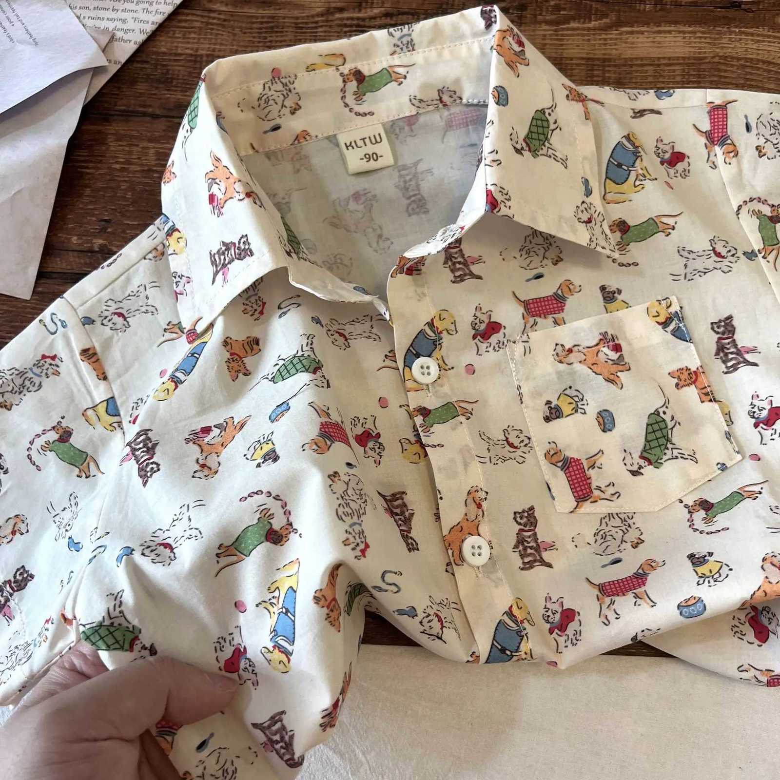CHIldrens Shirts. Short-sleeved cartoon-sTYle Casual Thin Shirts for Boys and Girls in Summer. X250806