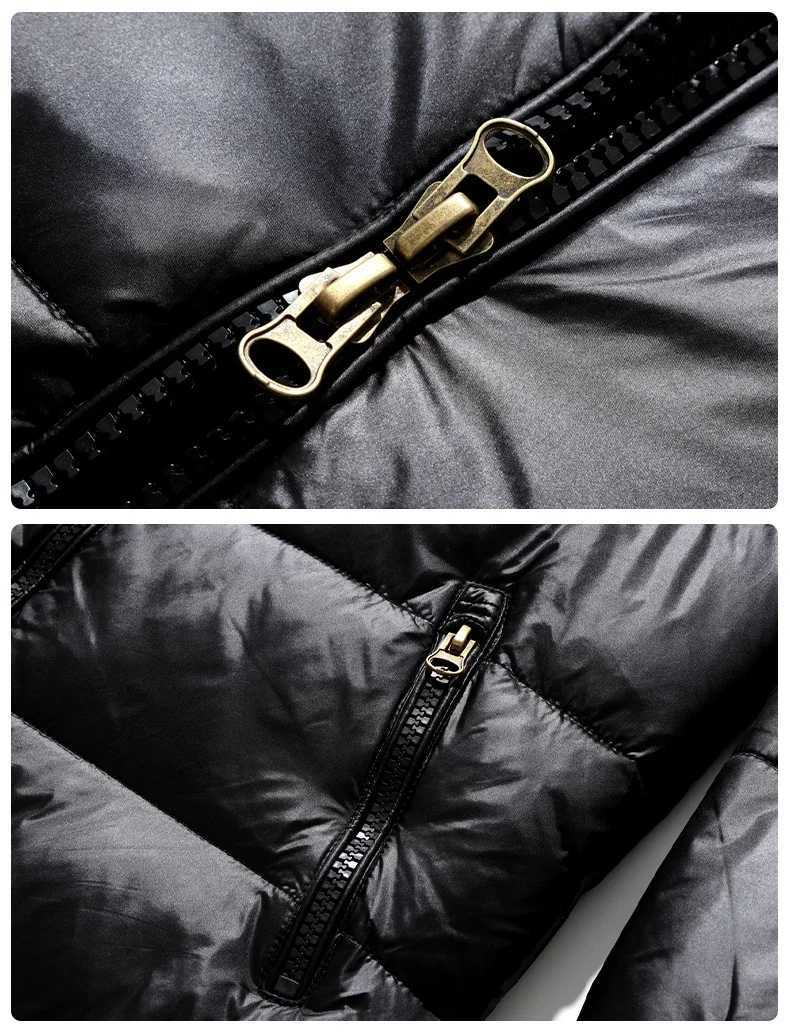 2024 New Winter Warm Down Jacket Mens Fashion Bright Short Down Coat Outdoor Light Waterproof White Duck Down Hooded Parka Men W250806