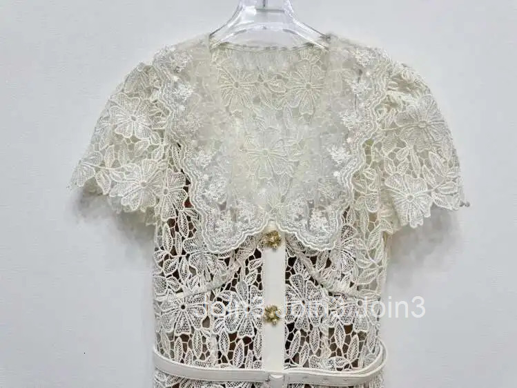 Quality Summer Pearl Diamond Bead Rhainstone Water Salute Flower Embroidery Lace Evening Prom Dress Women Formal Robe Party
