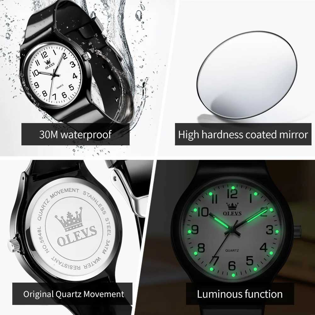 5648 New Quartz for Men Sile Str Digital Dial Waterproof Students Wrist Simple Fashion Boys Hand Clock W250806