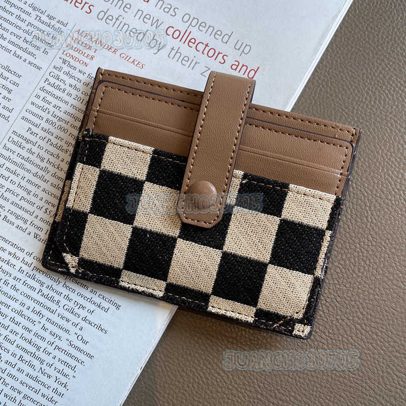 2025 New Small Card Holder for Women Exquisite Compact Drivers Card Multi-functional Canvas Card Clip H250806