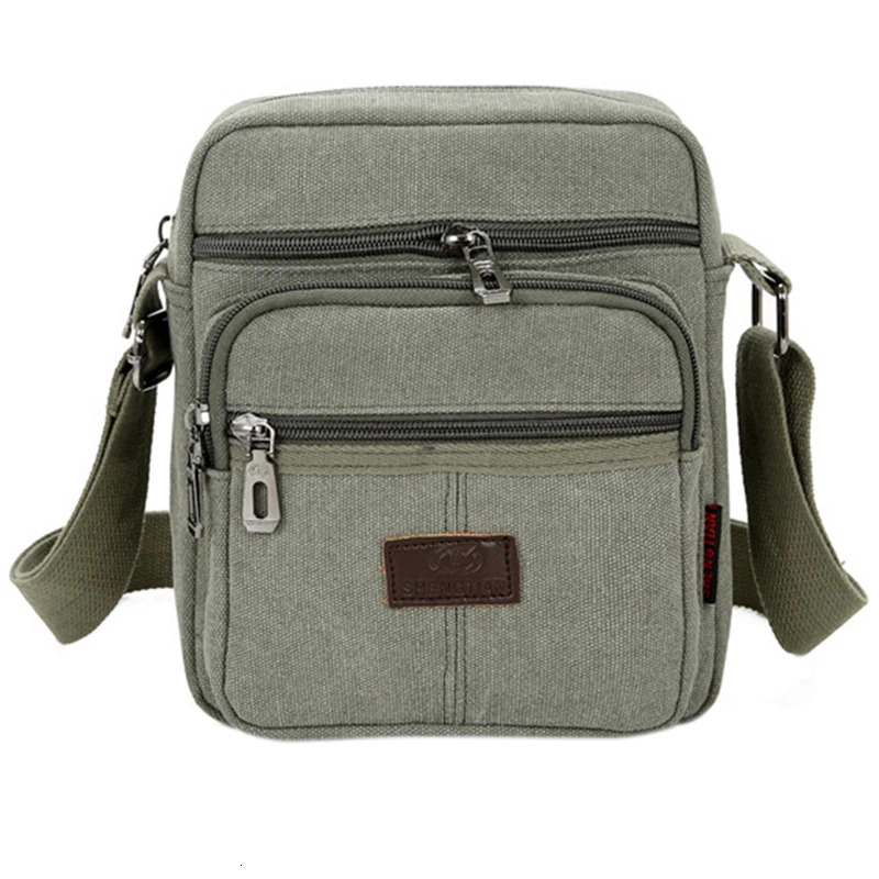 Multifunctional mens Shoulder Bag Flap Solid Color Casual Messenger Canvas Fashion Zipper Retro Travel mens Shoulder Bag 250731