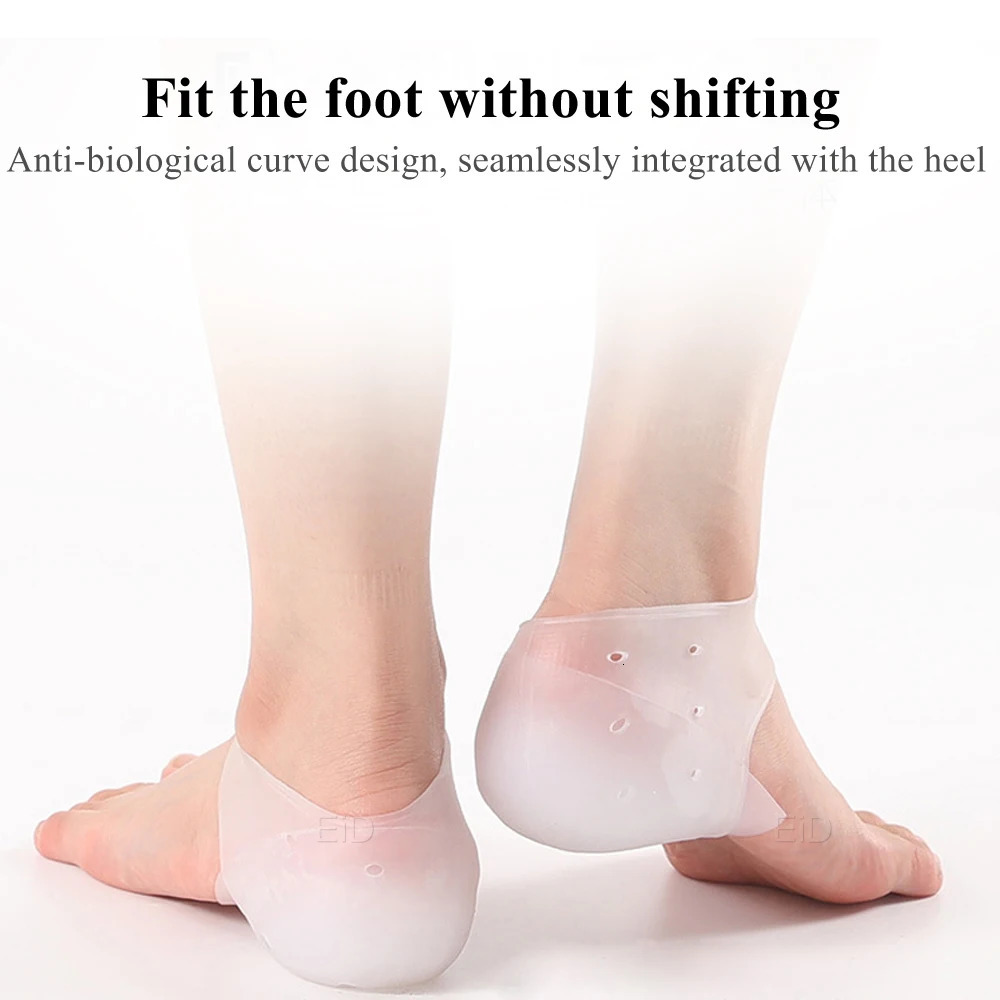 Invisible Height Increase Insole Silicone Socks Arch Support Gel Heel Pads Orthopedic Heel Cushion Soles Foot Massage man women 250805