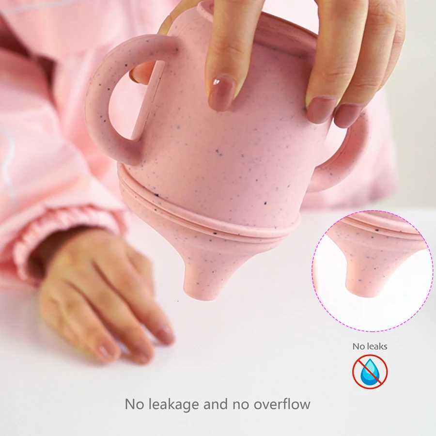 New Design Baby Learning Drinking Kids Silicone Training Cup With Handles Water Bottle Feeding Drinking Cup Baby Supplies X250806
