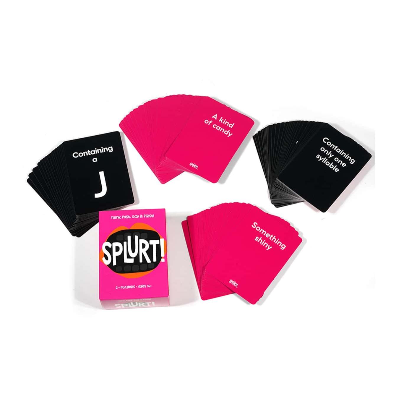 Splurt! - Portable Party Card Game - Think Fast. Say It First!,Pink