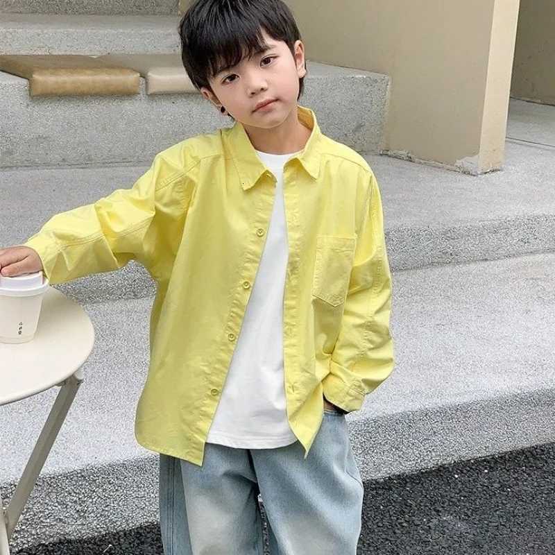 Boys Babys Kids Blouse Coat Jacket Outwear Cotton 2024 Yellow Spring Autumn High Quality Teenagers Overcoat Childrens Clothing X250806