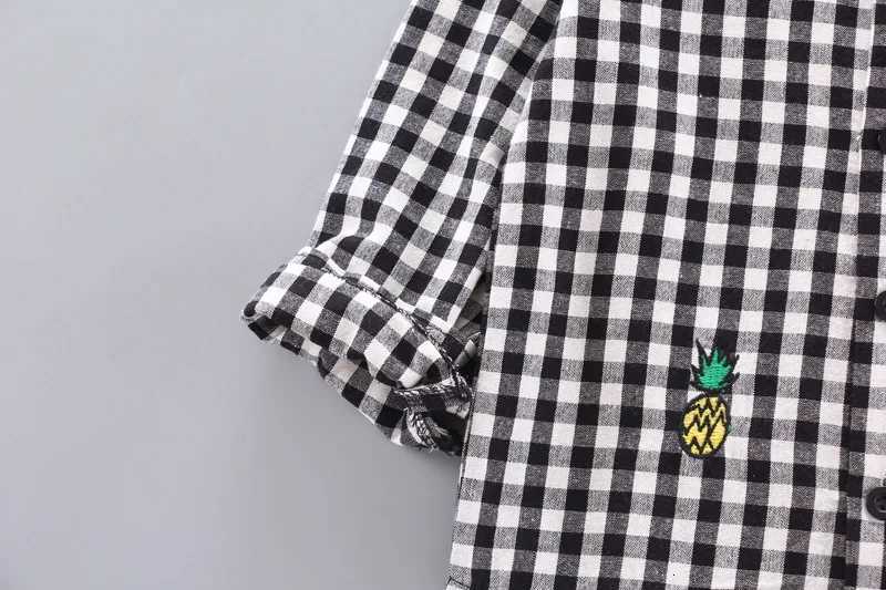 100% Cotton Gentleman Shirt Tops Clothes Children Baby Boy Formal Cotton Top T-shirt Clothing Blouse Infant Shirts X250806